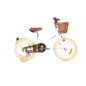 Rower dziecięcy 16" Vintage dla dziewczynki z koszykiem i kółkami bocznymi
