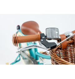 Rower dziecięcy 16" dla dziewczynki Vintage z koszykiem i kółkami bocznymi