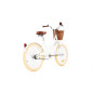 Rower dziecięcy 20" Vintage dla dziewczynki z koszykiem i stopką