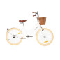 Rower dziecięcy 20" Vintage dla dziewczynki z koszykiem i stopką
