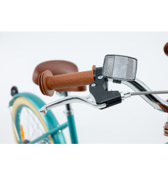 Rower dziecięcy 20" Vintage dla dziewczynki z koszykiem i stopką