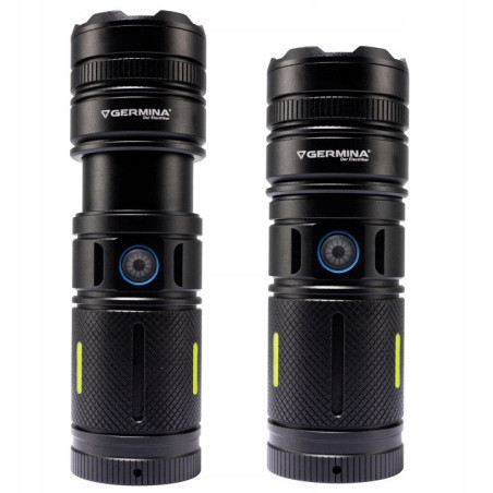 LATARKA LED taktyczna wojskowa ZOOM MOCNA AKUMULATOROWA NA USB C power bank