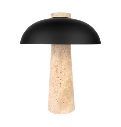 Lampa stołowa z naturalnego trawertynu – elegancja zaklęta w kamieniu