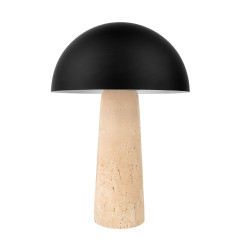 Lampa dekoracyjna naturalna Trawertyn stołowa do sypialni salonu nocna E27