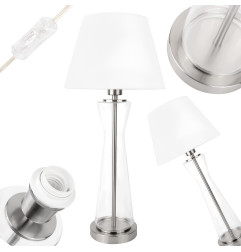 Lampa stołowa szklana 65 cm 2xE27 | GERMINA
