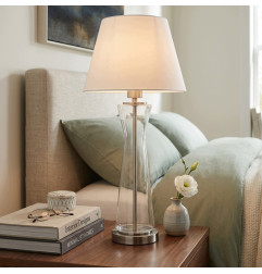 Lampa stołowa szklana 65 cm 2xE27 | GERMINA