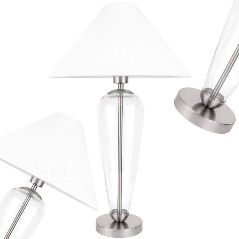 Lampa dekoracyjna szklana elegancka stołowa z abażurem do salonu sypialni Lampa dekoracyjna szklana elegancka stołowa z abażurem do salonu sypialni