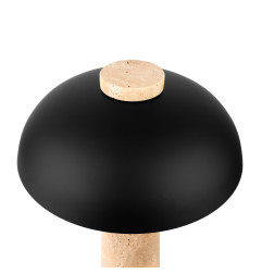 Lampa stołowa z naturalnego trawertynu – elegancja zaklęta w kamieniu