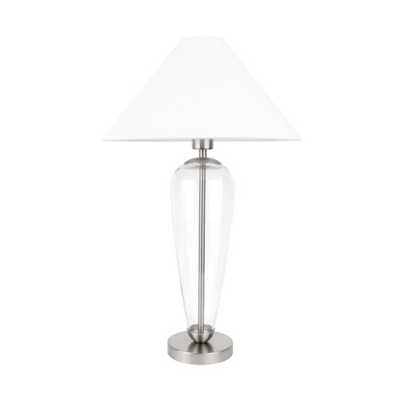 Lampa dekoracyjna szklana elegancka stołowa z abażurem do salonu sypialni