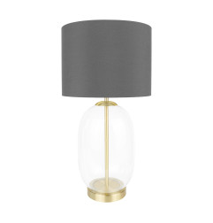 Lampa stołowa szklana z abażurem E27 58 cm | GERMINA