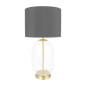 Elegancka Lampa Stołowa GERMINA Szkło Złoto Grafit E27 58 cm
