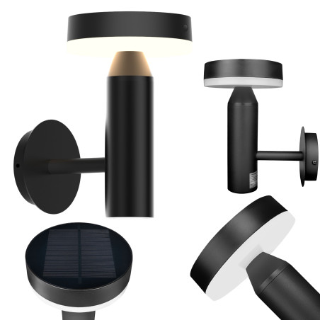Kinkiet Solarny LED 5W Aluminium 400lm Czujnik Ruchu + USB-C