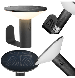 Kinkiet solarny LED 460 lm PIR USB-C | GERMINA