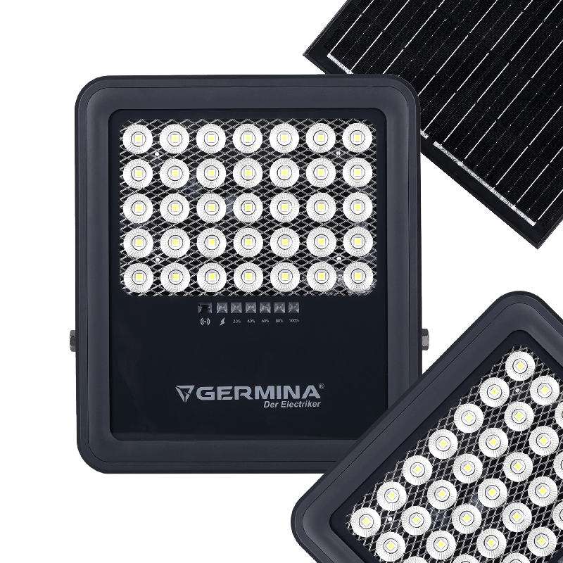 Naświetlacz solarny LED 50W 400 lm panel 6W | GERMINA
