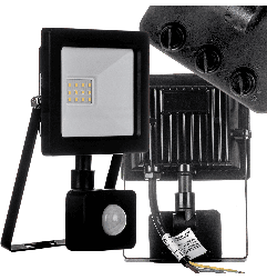 Naświetlacz LED 20W z Czujnikiem Ruchu i Zmierzchu IP44 Czarny 4000K 2100lm