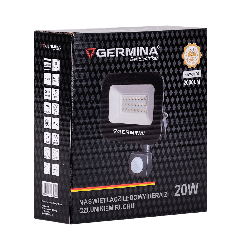 Naświetlacz LED 20W 2000 lm z czujnikiem ruchu | GERMINA