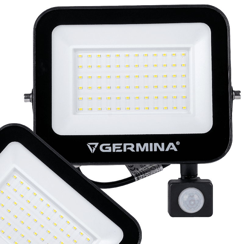Naświetlacz LED 100W 10000 lm z czujnikiem ruchu | GERMINA