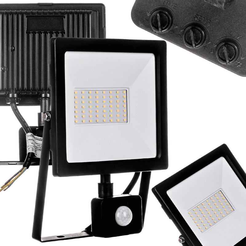 Naświetlacz LED 50W z Czujnikiem Ruchu Germina | Reflektor 5700lm IP44