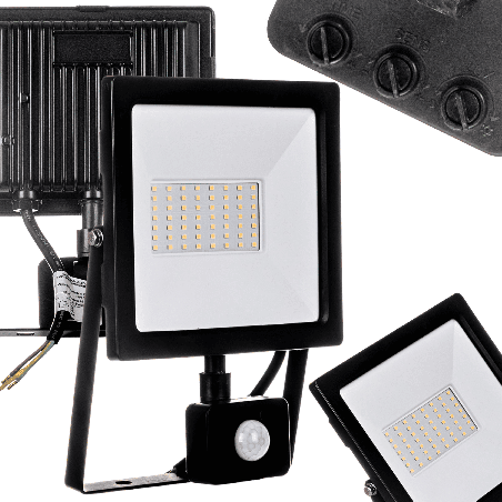 Naświetlacz LED 50W Germina z Czujnikiem Ruchu | Lampa zewnętrzna Reflektor IP44 5700lm
