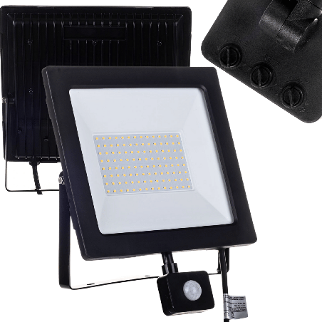 Naświetlacz LED 100W z Czujnikiem Ruchu IP65 | Reflektor 11500lm