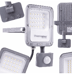 Naświetlacz LED 20W z Czujnikiem Ruchu IP65 6000K Germina