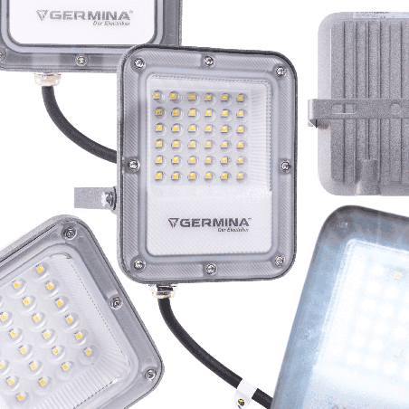 Naświetlacz LED 20W z Czujnikiem Ruchu IP65 6000K Germina