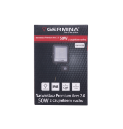Naświetlacz LED 50W ARES IP65 Germina 6000K 5000lm Szary