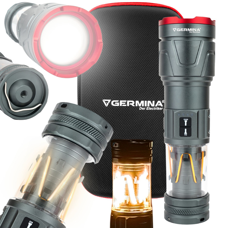 Latarka LED Focus 2.0 Szperacz Powerbank IP44 Germina