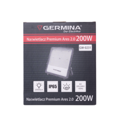 Naświetlacz LED 200W IP65 6000K 20000lm Germina