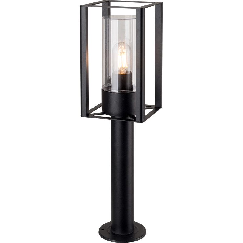 Słupek ogrodowy GERMINA 80 cm E27 IP44 czarny aluminiowy Słupek ogrodowy GERMINA 80 cm E27 IP44 czarny aluminiowy