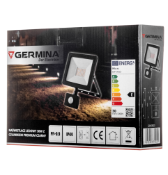 Naświetlacz LED 30W Germina z czujnikiem ruchu lampa zewnętrzna IP65 1szt.