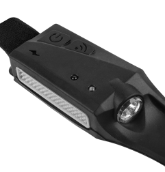 Latarka czołowa LED Germina gumowa do biegania + czujnik ruchu (1szt.)