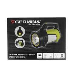 Latarka LED Germina campingowa Akumulatorowa Wielofunkcyjna 1szt.