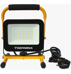 Naświetlacz LED Germina 30W na niskim statywie lampa robocza IP65 1szt.
