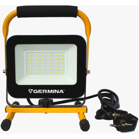 Naświetlacz LED Germina 30W na niskim statywie lampa robocza IP65 1szt.