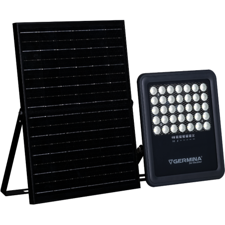 Naświetlacz LED Germina 200W z panelem solarnym IP65 + pilot 1kpl.