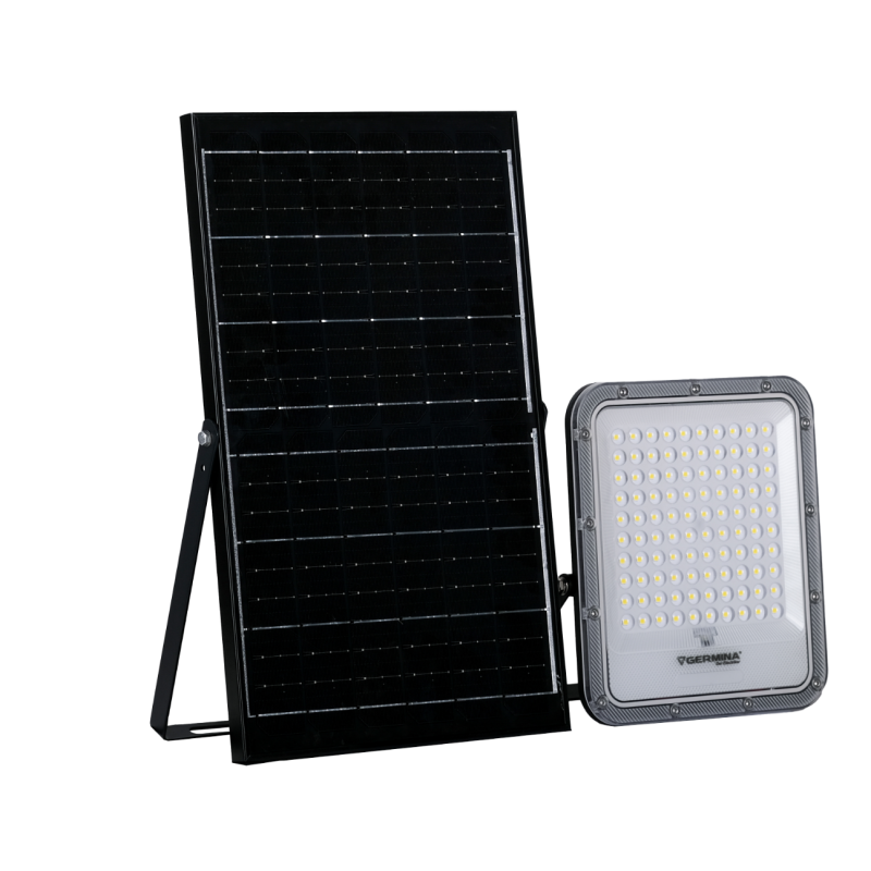 Naświetlacz LED Germina  100W solarny lampa zewnętrzna IP65 + pilot 1kpl.