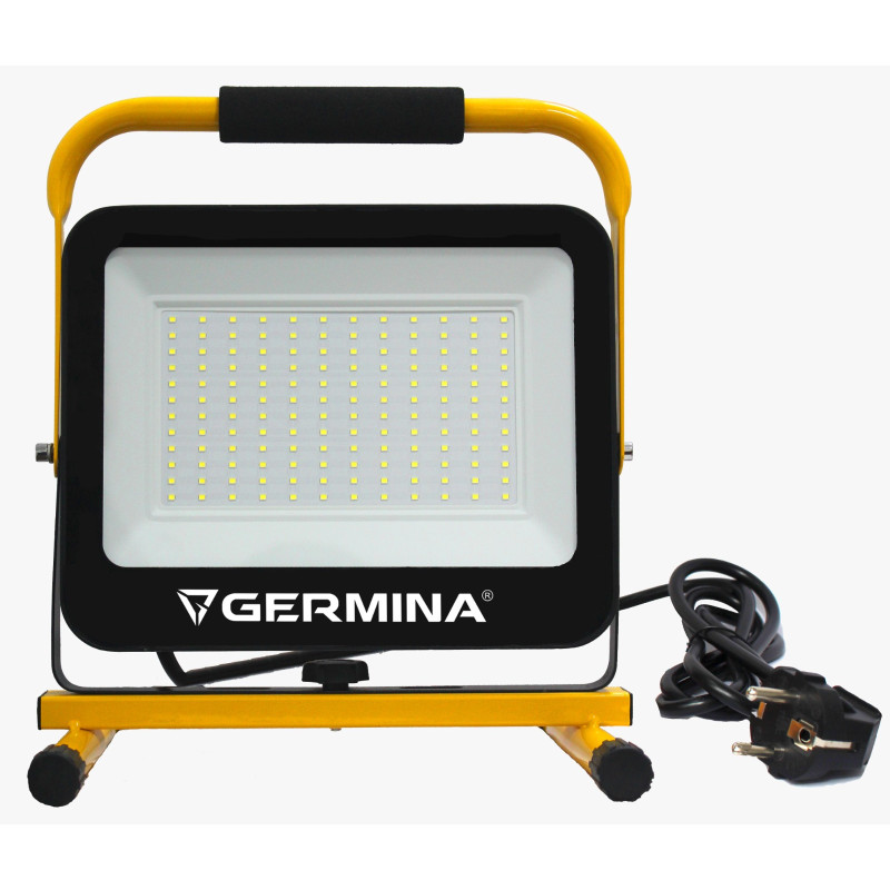 Naświetlacz LED Germina 50W na niskim statywie lampa robocza IP65 1szt.