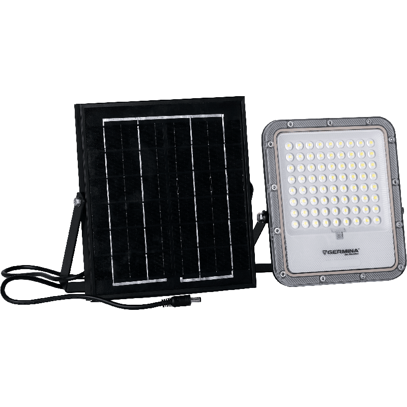 Naświetlacz LED Germina solarny 50W  lampa zewnętrzna IP65 + pilot 1kpl.