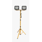 Naświetlacz LED Germina 2X50W na żółtym statywie IP65 lampa halogen 1szt.