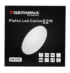 Plafon LED Germina 52W z czarną nakładką wymienną w zestawie 1kpl.