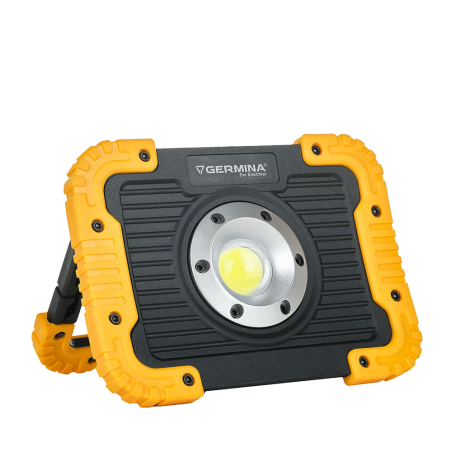 Naświetlacz LED Germina 10W akumulatorowy z power bankiem 1szt.