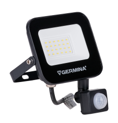 Naświetlacz LED Germina 20W z czujnikiem ruchu lampa zewnętrzna IP65 1szt.