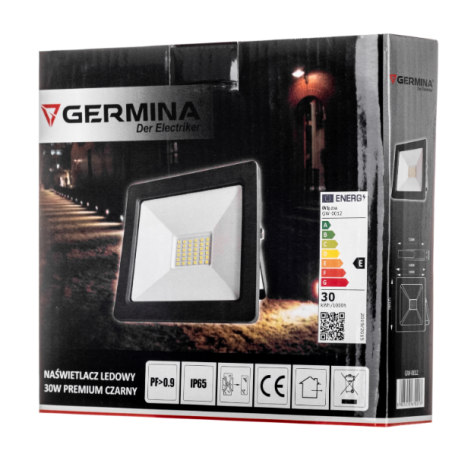 Naświetlacz LED Germina 30W lampa zewnętrzna IP65 1szt.