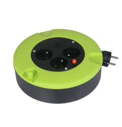 Przedłużacz bębnowy Germina 5 metrów z USB 1szt.