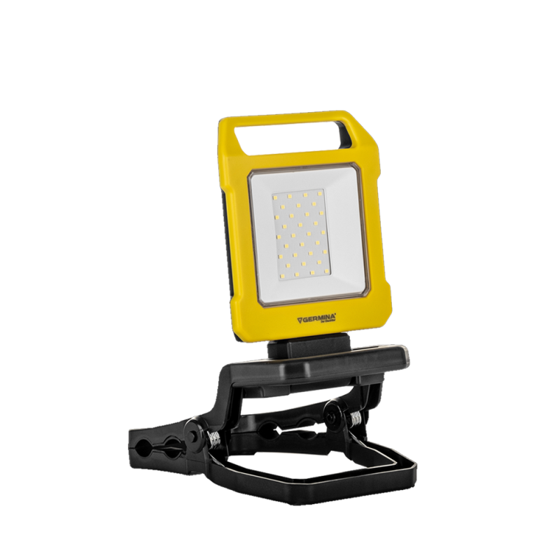 Lampa robocza LED Germina z klipsem 10W naświetlacz akumulatorowy 1szt.