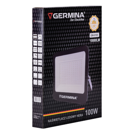 Naświetlacz LED Germina 100W lampa zewnętrzna IP65 1szt.