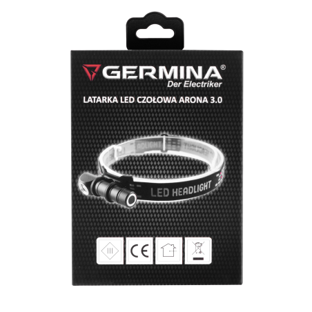Latarka czołowa LED Germina czołówka 2w1 mini latarka 1szt.