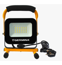 Naświetlacz LED Germina 20W na niskim statywie lampa robocza IP65 1szt.