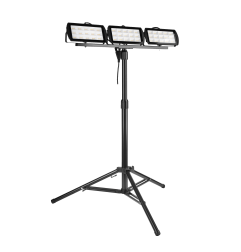 Naświetlacz LED Germina 3x45W reflektor na statywie IP65 z kablem spiralnym